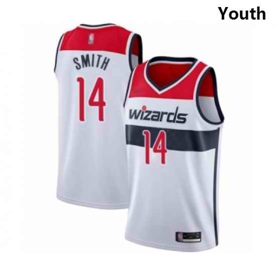 Youth Washington Wizards Ish Smith Swingman White Basketball Jersey Association Edition